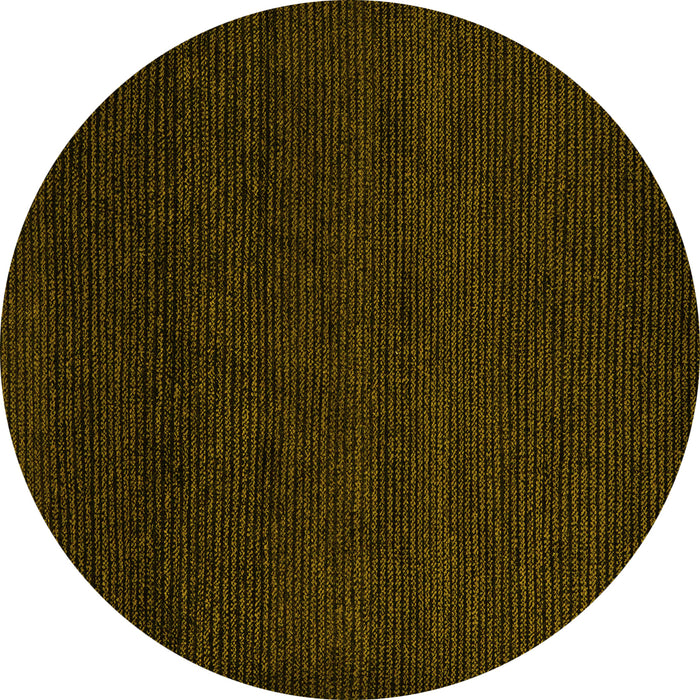 Round Oriental Yellow Modern Rug, abs5503yw