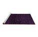 Sideview of Machine Washable Oriental Purple Modern Area Rugs, wshabs5504pur