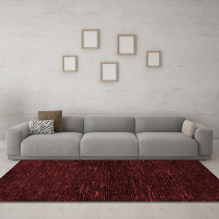 Modern Red Washable Rugs