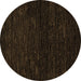 Round Machine Washable Oriental Brown Modern Rug, wshabs5504brn