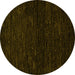 Round Oriental Yellow Modern Rug, abs5504yw