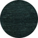 Round Oriental Light Blue Modern Rug, abs5504lblu