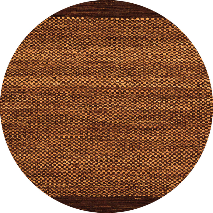 Round Oriental Orange Modern Rug, abs5505org