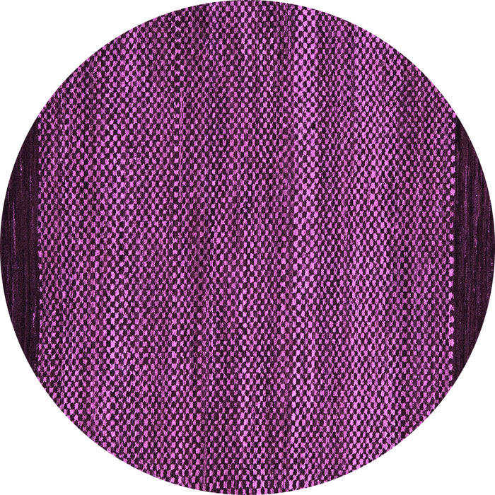 Round Machine Washable Oriental Purple Modern Area Rugs, wshabs5505pur