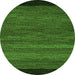 Round Oriental Green Modern Rug, abs5505grn