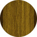 Round Oriental Yellow Modern Rug, abs5505yw