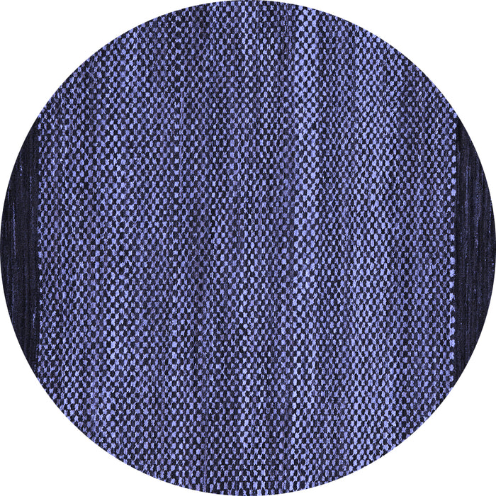Round Oriental Blue Modern Rug, abs5505blu