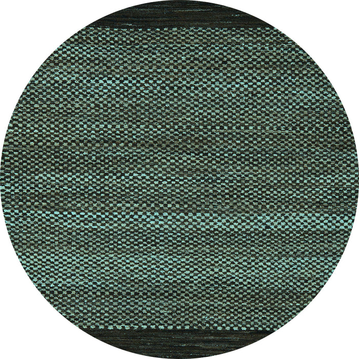 Round Oriental Light Blue Modern Rug, abs5505lblu
