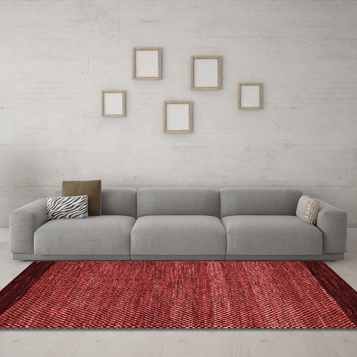 Modern Red Washable Rugs