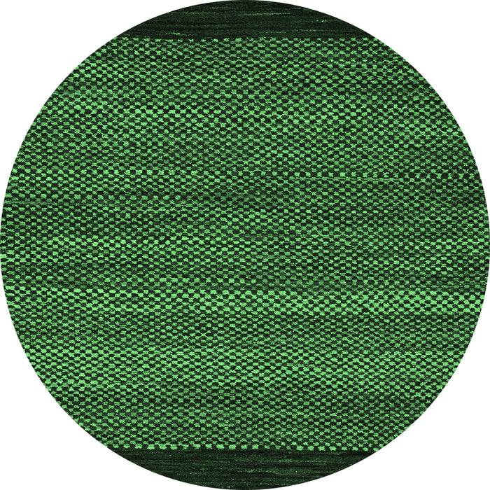 Round Oriental Emerald Green Modern Rug, abs5505emgrn