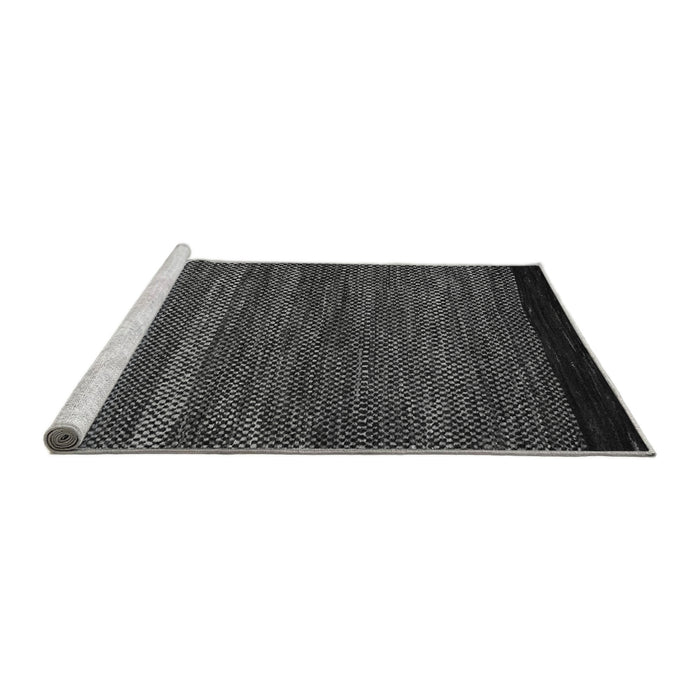Sideview of Machine Washable Oriental Gray Modern Rug, wshabs5505gry