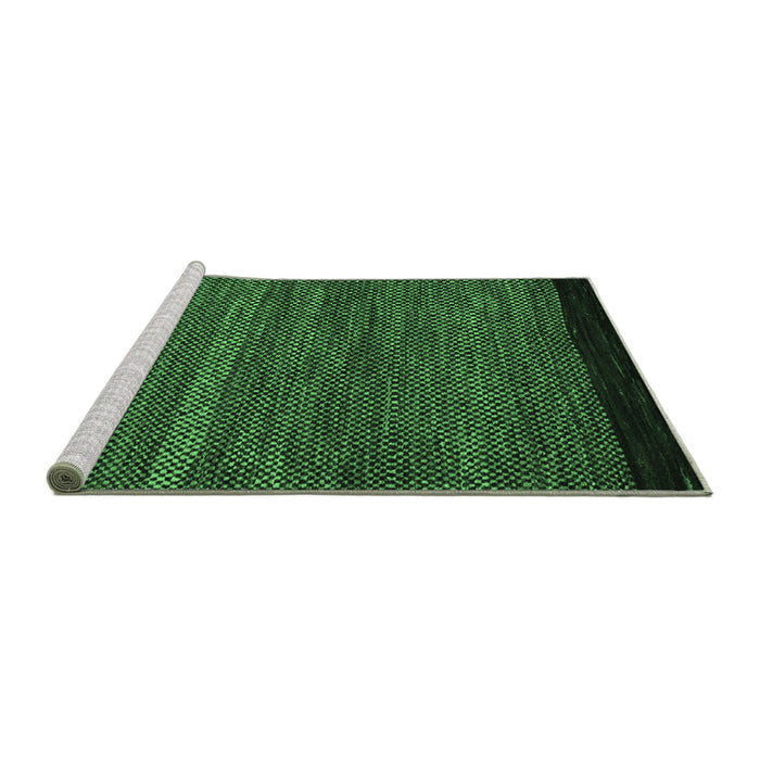 Sideview of Machine Washable Oriental Emerald Green Modern Area Rugs, wshabs5505emgrn