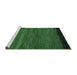 Sideview of Machine Washable Oriental Emerald Green Modern Area Rugs, wshabs5505emgrn