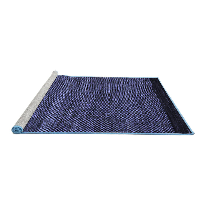 Sideview of Machine Washable Oriental Blue Modern Rug, wshabs5505blu