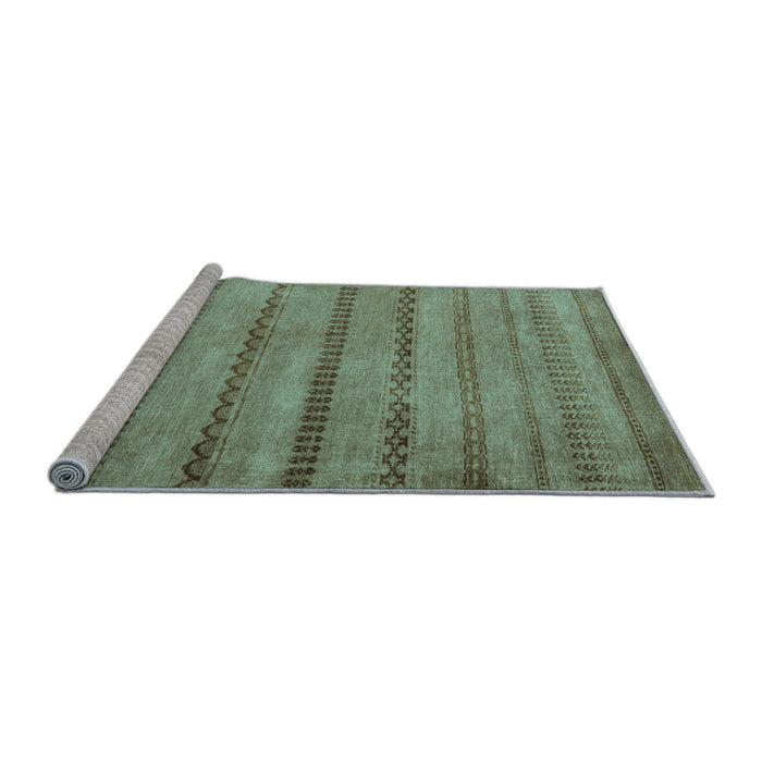 Sideview of Machine Washable Oriental Light Blue Modern Rug, wshabs5506lblu