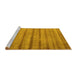 Sideview of Machine Washable Oriental Yellow Modern Rug, wshabs5506yw