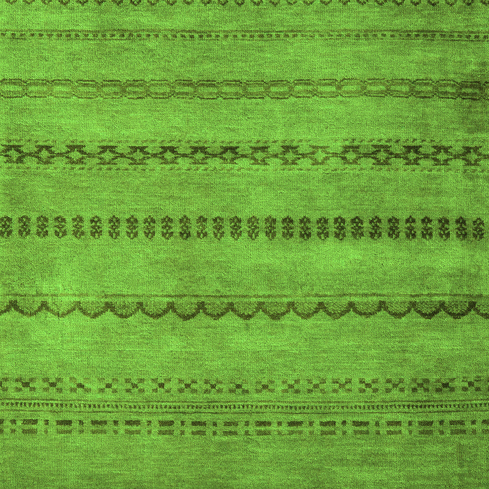 Machine Washable Oriental Green Modern Area Rugs, wshabs5506grn
