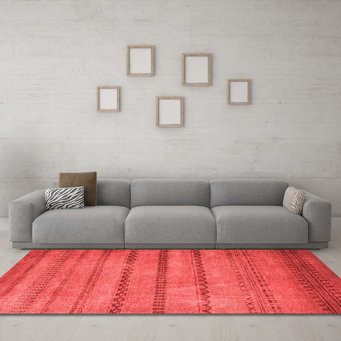 Modern Red Washable Rugs