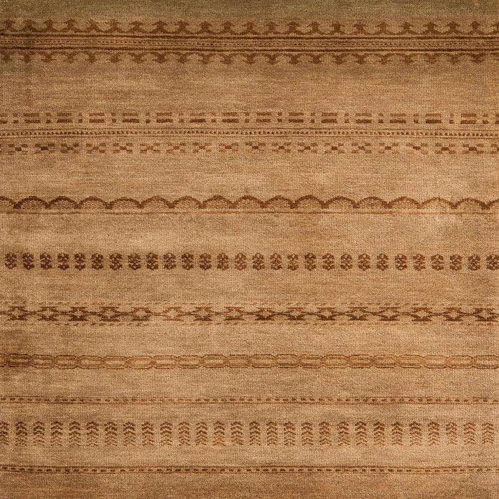 Square Abstract Orange Oriental Rug, abs5506