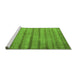 Sideview of Machine Washable Oriental Green Modern Area Rugs, wshabs5506grn