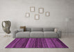 Machine Washable Oriental Purple Modern Area Rugs in a Living Room, wshabs5507pur