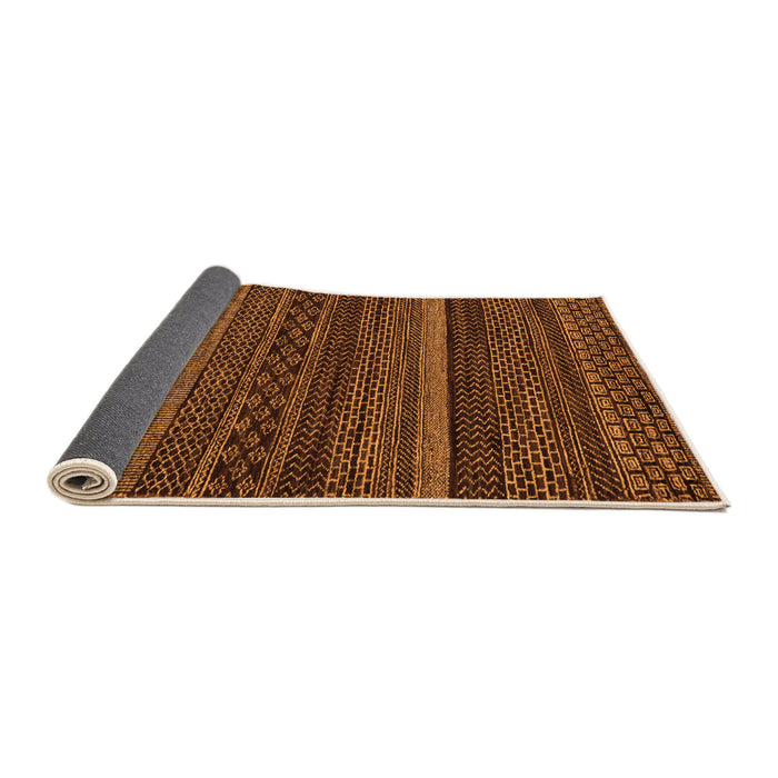 Sideview of Oriental Orange Modern Rug, abs5507org