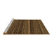 Sideview of Machine Washable Oriental Brown Modern Rug, wshabs5507brn