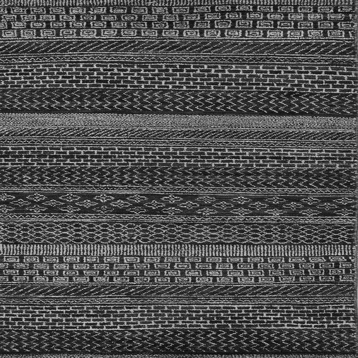 Square Machine Washable Oriental Gray Modern Rug, wshabs5507gry