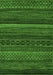 Machine Washable Oriental Green Modern Area Rugs, wshabs5507grn