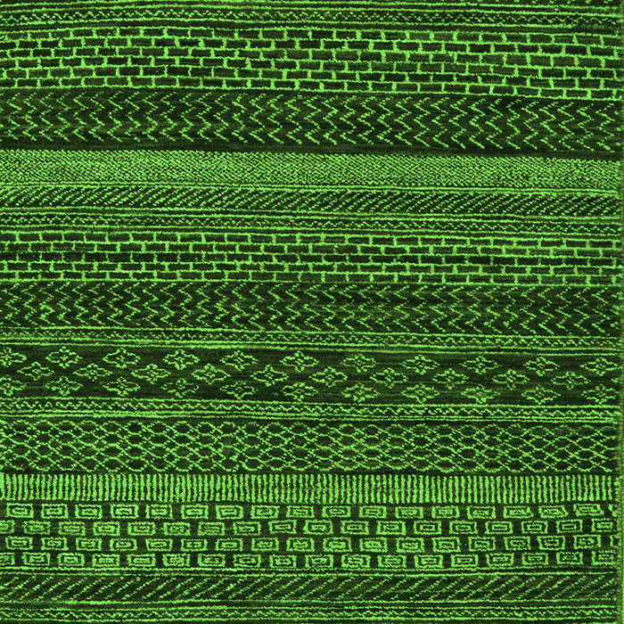 Machine Washable Oriental Green Modern Area Rugs, wshabs5507grn