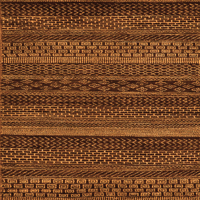 Square Oriental Orange Modern Rug, abs5507org