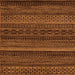 Square Oriental Orange Modern Rug, abs5507org