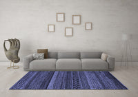 Machine Washable Oriental Blue Modern Rug, wshabs5507blu