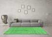 Machine Washable Oriental Emerald Green Modern Area Rugs in a Living Room,, wshabs5508emgrn