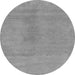 Round Machine Washable Oriental Gray Modern Rug, wshabs5508gry