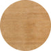 Round Abstract Orange Oriental Rug, abs5508