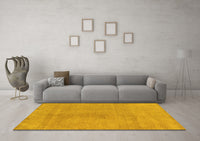 Machine Washable Oriental Yellow Modern Rug, wshabs5508yw