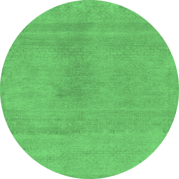 Round Oriental Emerald Green Modern Rug, abs5508emgrn