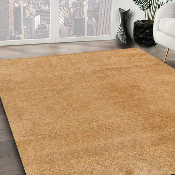 Abstract Orange Oriental Rug in Family Room, abs5508