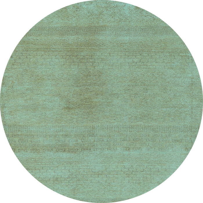 Round Oriental Light Blue Modern Rug, abs5508lblu