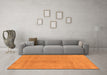 Machine Washable Oriental Orange Modern Area Rugs in a Living Room, wshabs5508org