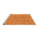 Sideview of Machine Washable Oriental Orange Modern Area Rugs, wshabs5508org