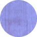 Round Oriental Blue Modern Rug, abs5508blu