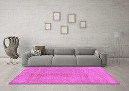 Machine Washable Oriental Purple Modern Area Rugs in a Living Room, wshabs5508pur