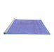 Sideview of Machine Washable Oriental Blue Modern Rug, wshabs5508blu