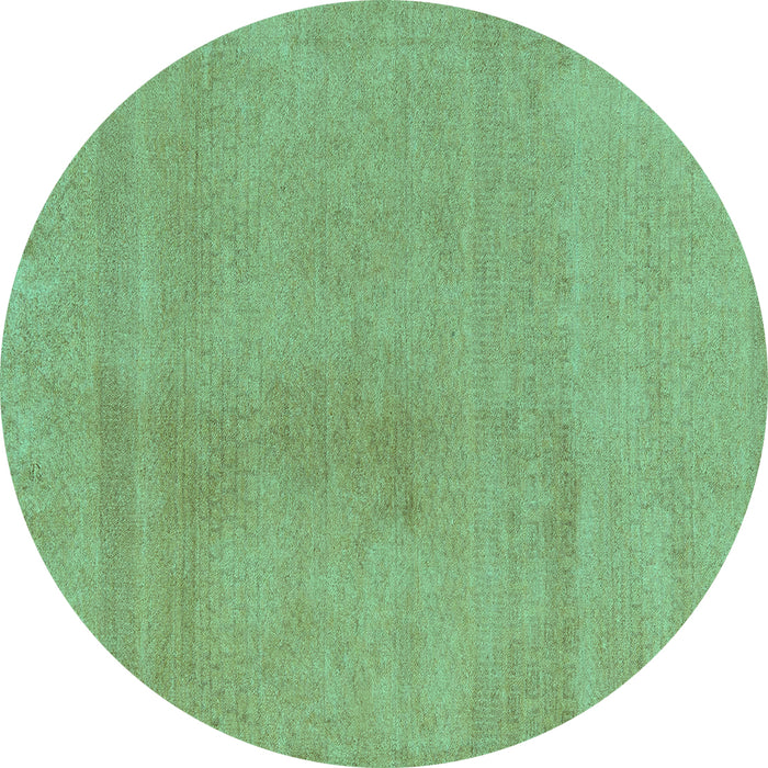 Round Oriental Turquoise Modern Rug, abs5508turq