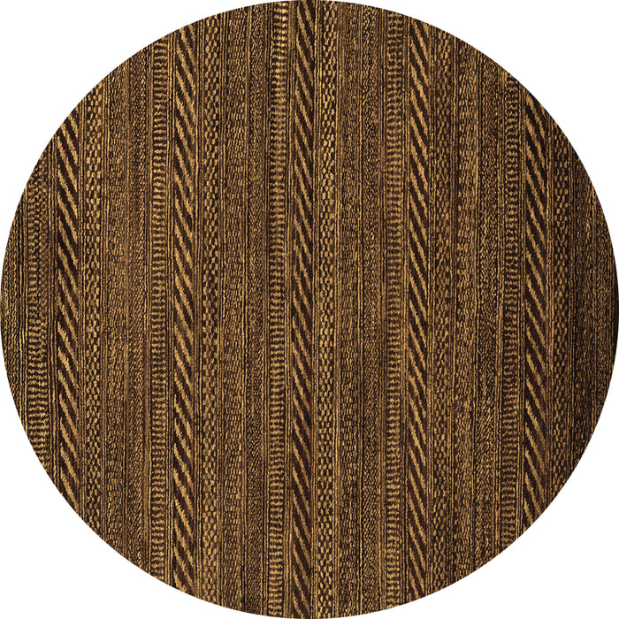 Round Oriental Brown Modern Rug, abs5509brn