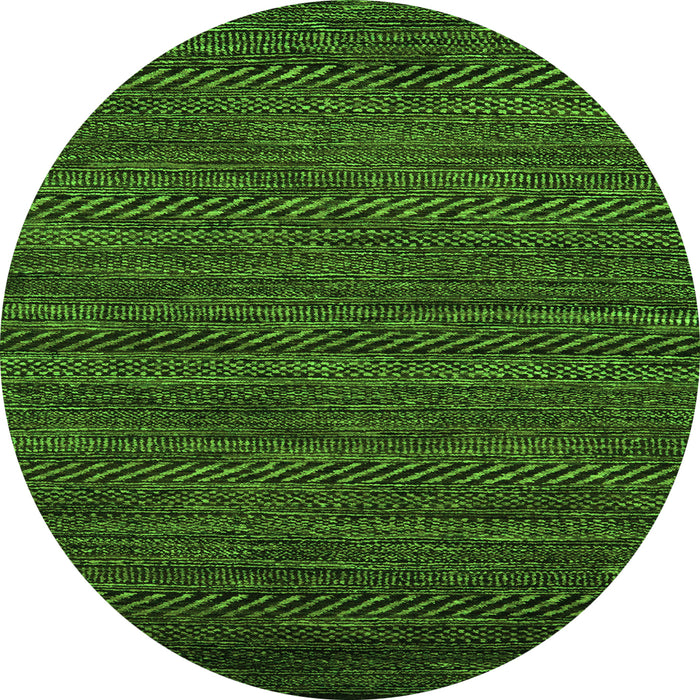 Round Oriental Green Modern Rug, abs5509grn