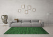 Machine Washable Oriental Emerald Green Modern Area Rugs in a Living Room,, wshabs5509emgrn