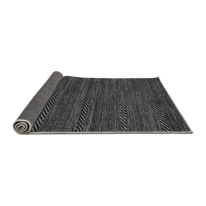 Sideview of Oriental Gray Modern Rug, abs5509gry